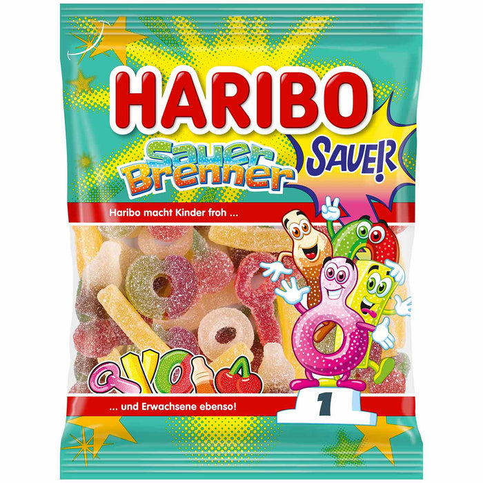 Haribo Sauer Brenner sauer Fruchtgummi 160g Packung