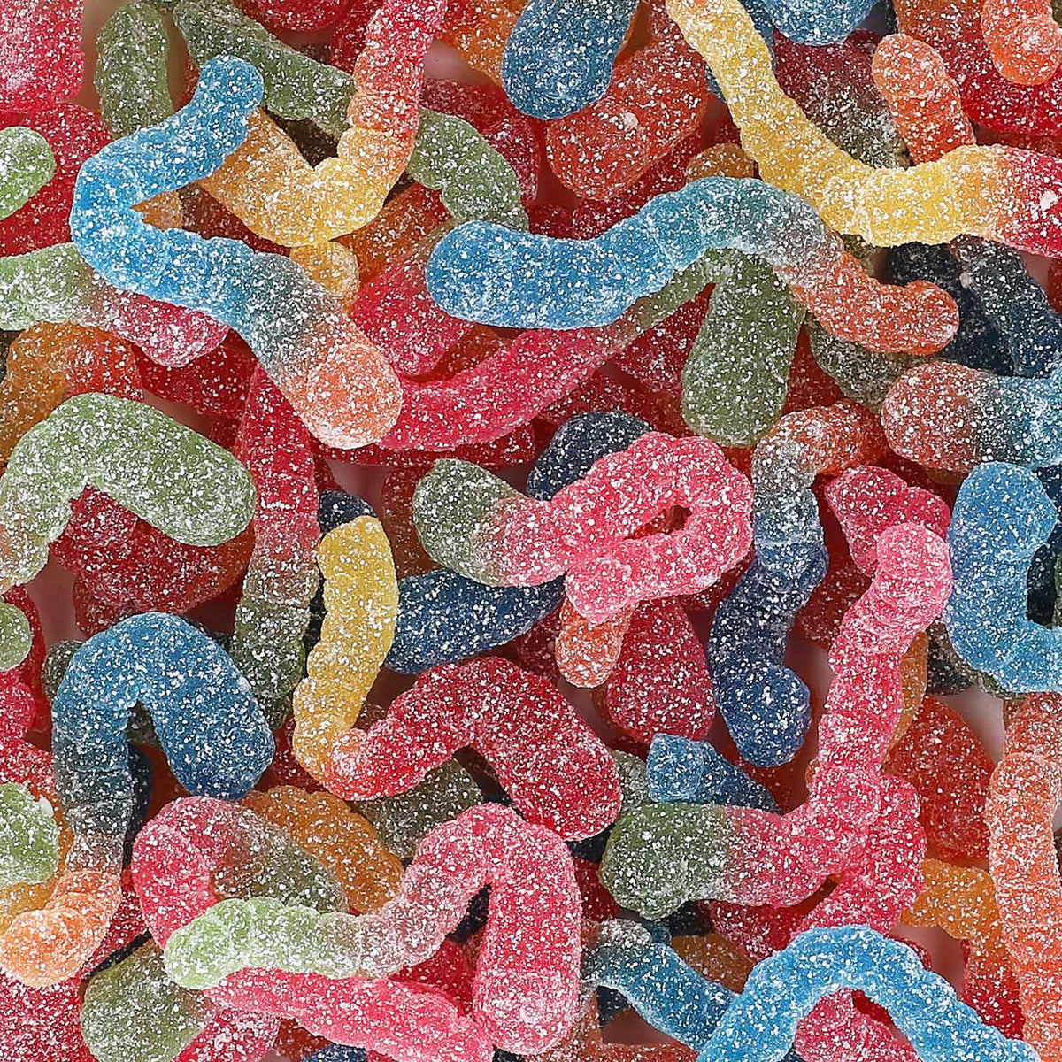 Haribo Super Wummis Sauer Vegane Fruchtgummi Würmer 1050g – Detailansicht