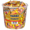 Haribo Goldbären Minis 100x10g  100 Portionspackungen mit Mini-Fruchtgummi-Bären in 6 Geschmacksrichtungen. Ohne künstliche Farbstoffe.