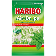 Haribo Air-Drops Eukalyptus-Menthol Kaubonbon 100g Beutel – Produktansicht