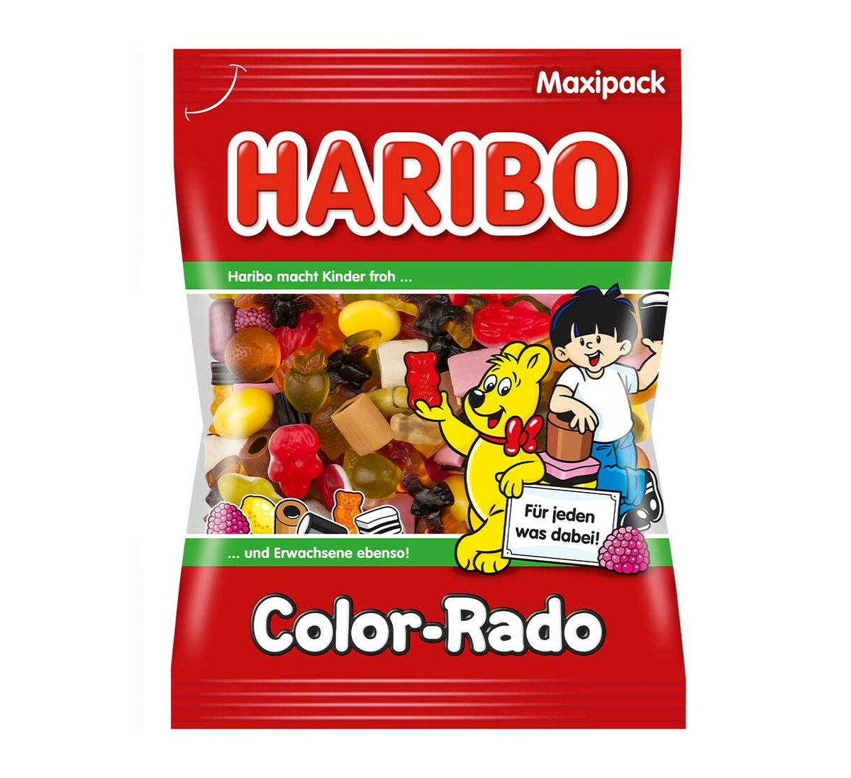Haribo Color-Rado Lakritz Mischung 1 kg Packung – Detailansicht