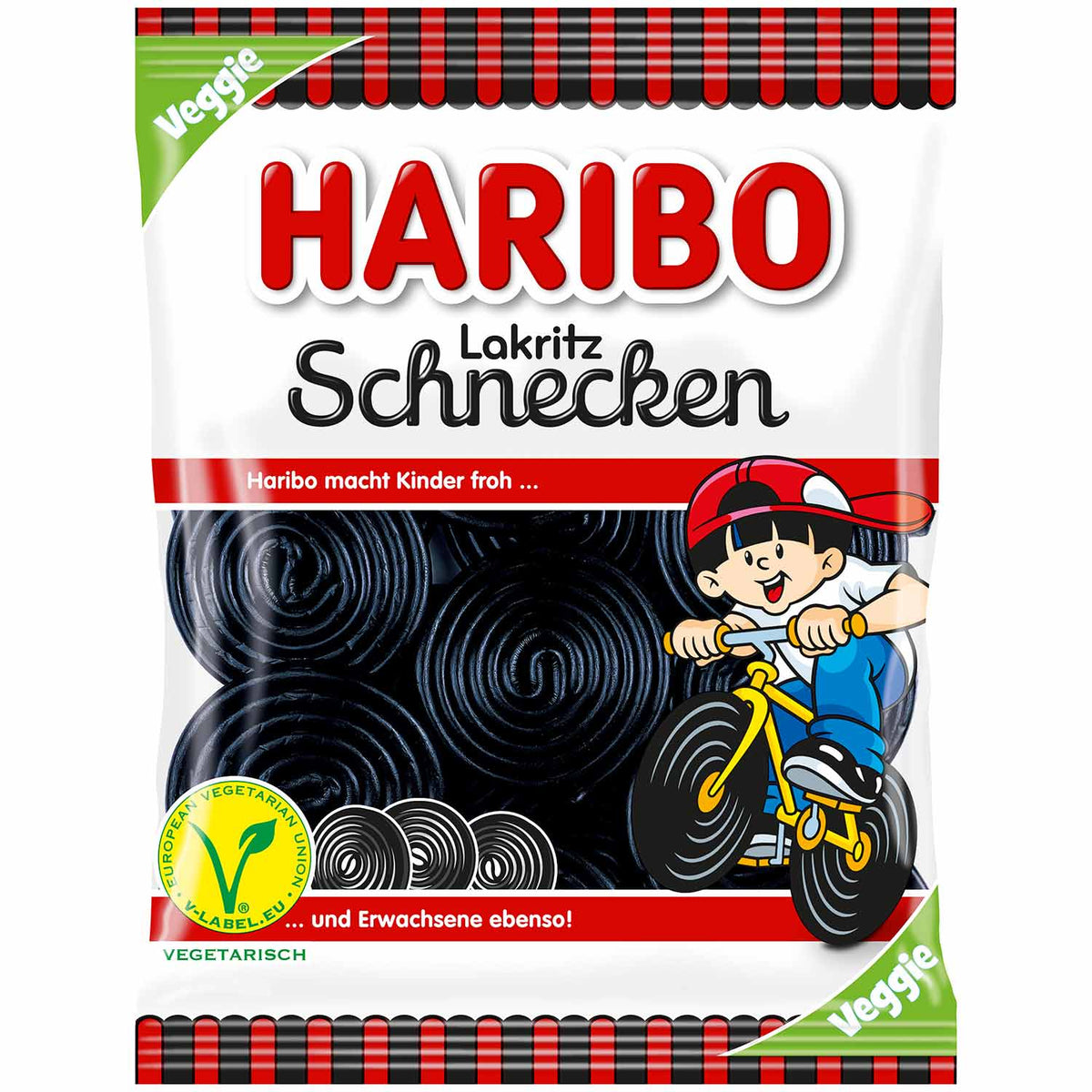 Haribo Lakritz Schnecken Vegetarisch schwarz 175g