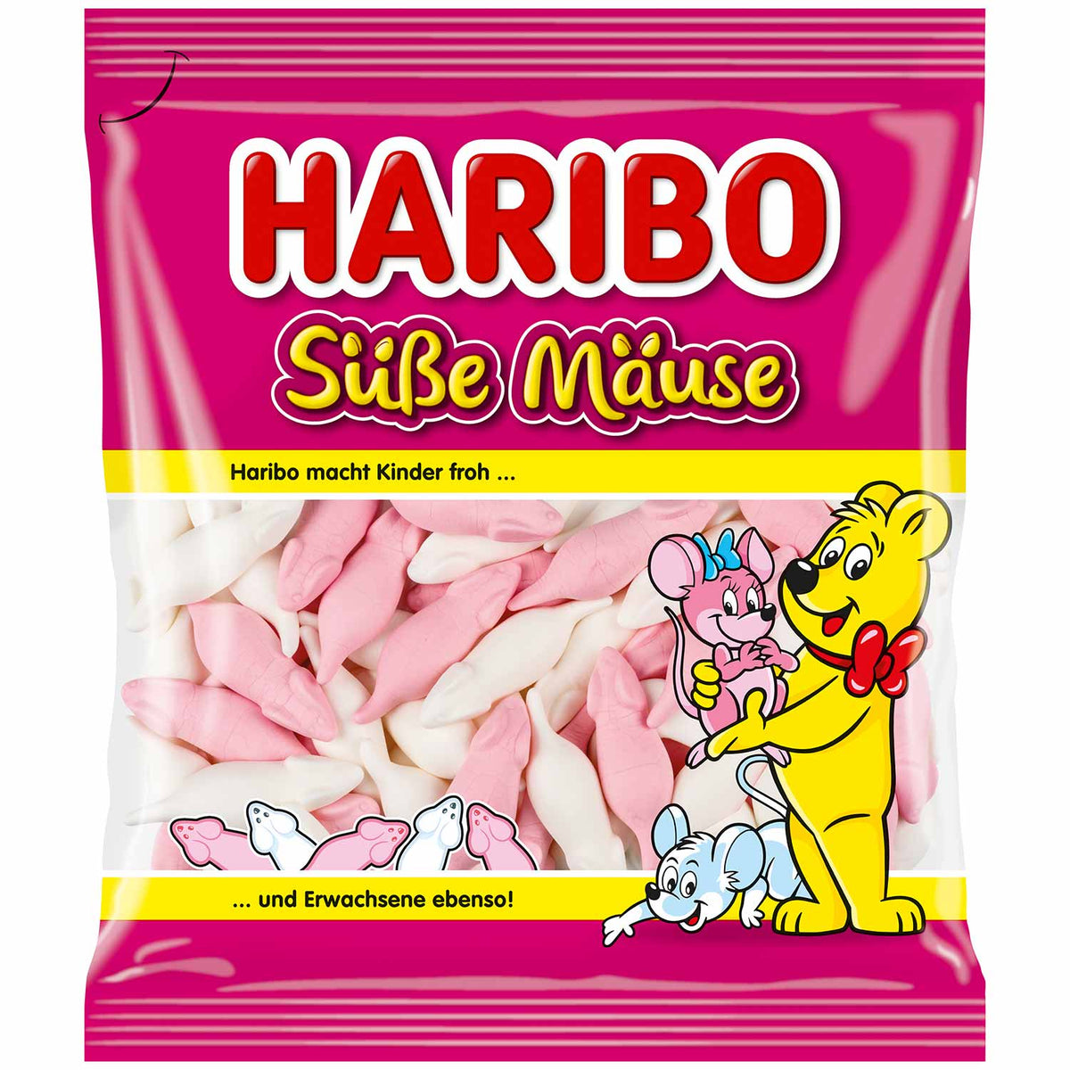 Haribo Süsse Mäuse Schaumzucker weiss 175g Packung