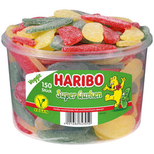 Haribo Super Gurken Vegan Saure Fruchtgummi-Gurken 1350g Beutel – Produktansicht