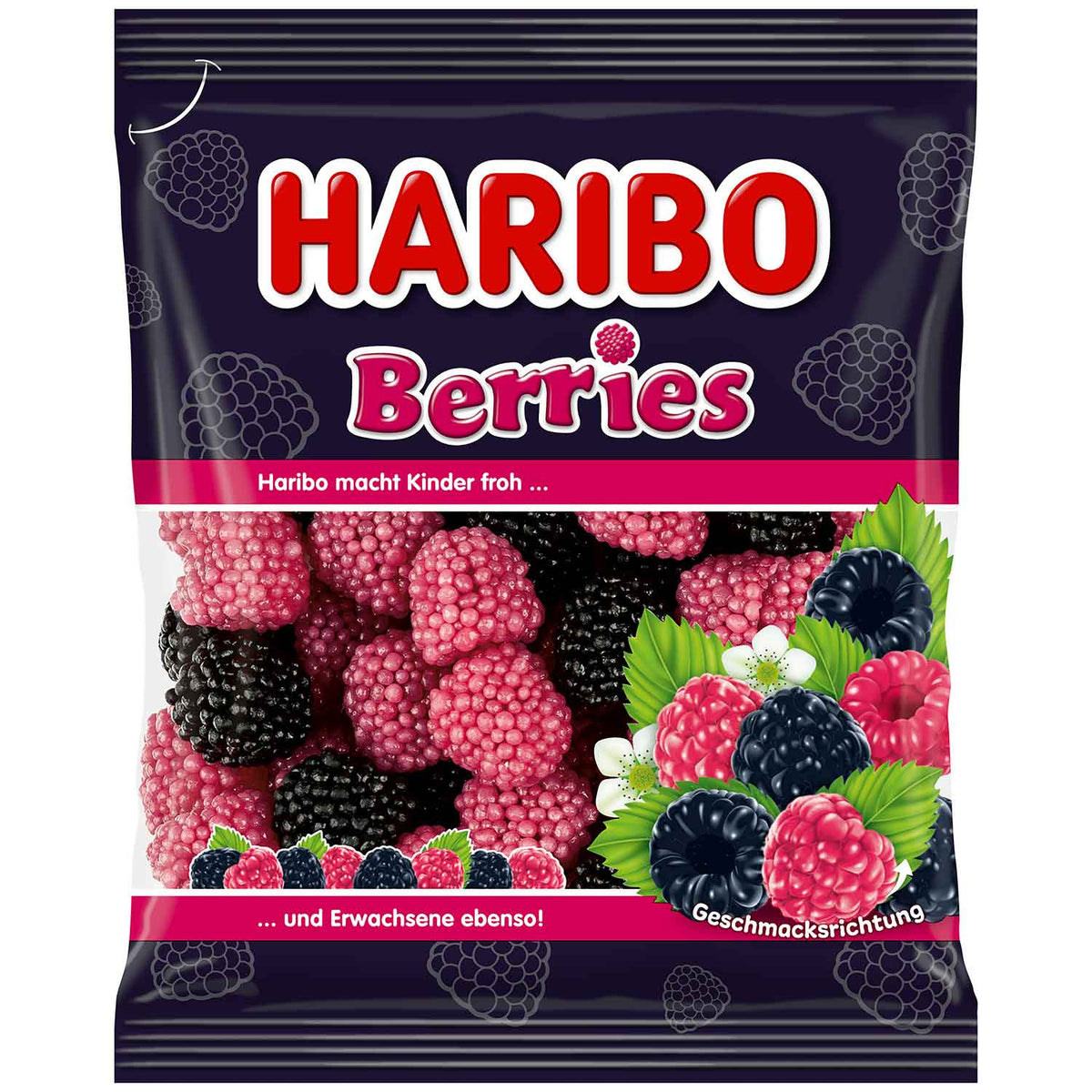 Haribo Berries Fruchtgummi schwarz 175g Packung