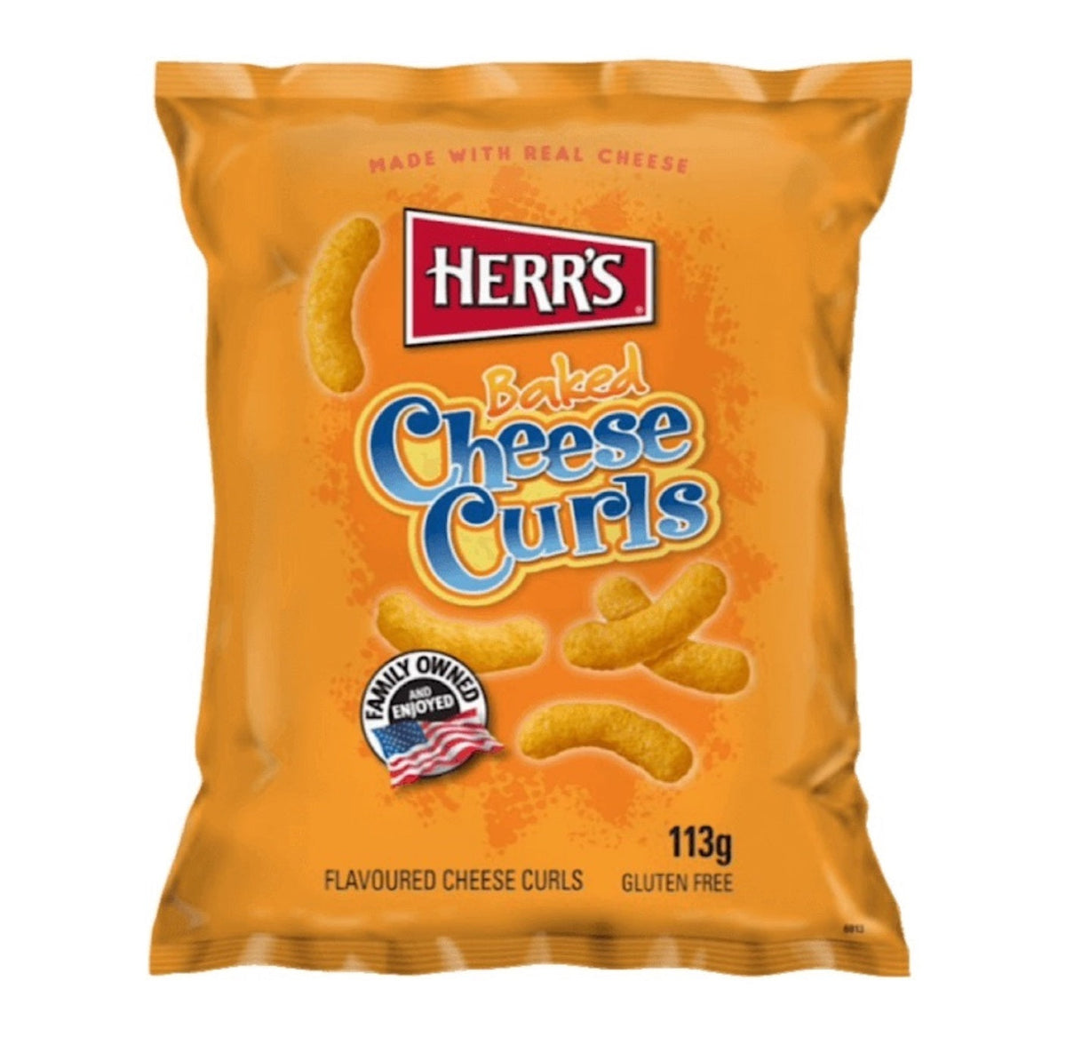 Herr´s Herr's Baked Cheese Curls knusprige Käsechips gelb-orange 113g