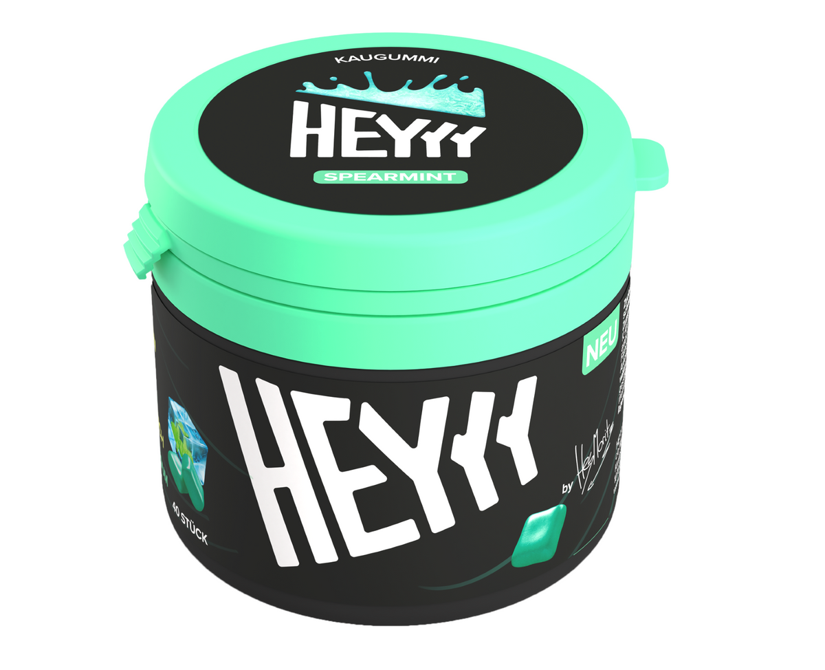 Heyyy Kaugummi Spearmint Zuckerfreie Minze 68g Dose
