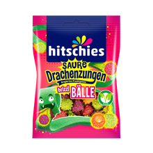 Hitschies Saure Drachenzungen Brizzl Bälle Fruchtgummi 100g – Produktansicht
