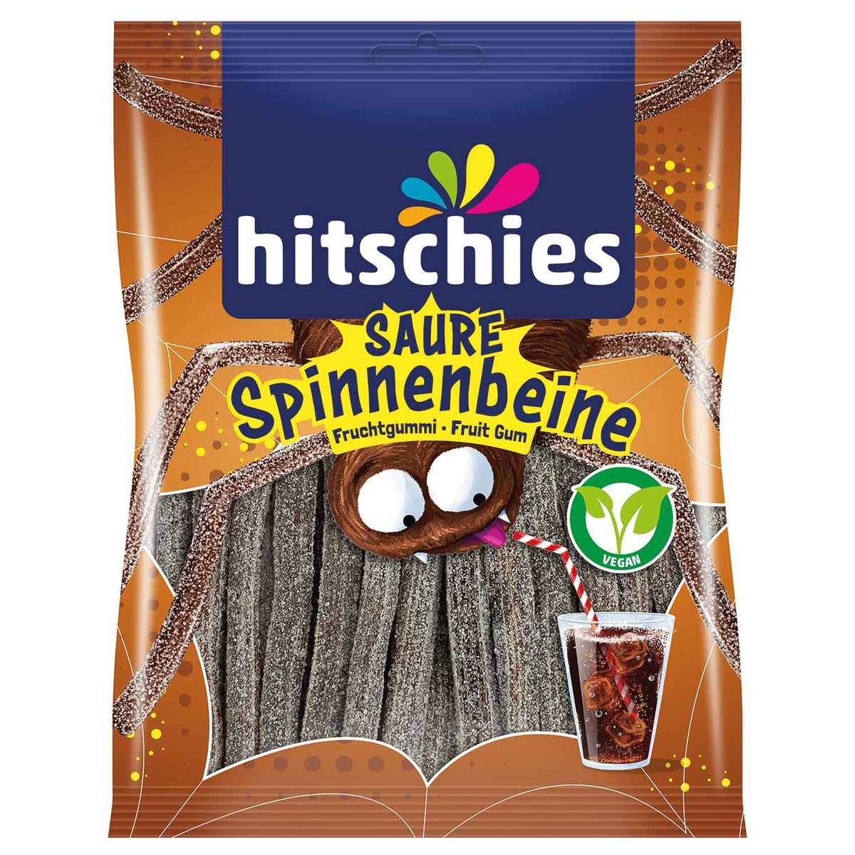 Hitschies Saure Spinnenbeine Cola Fruchtgummi 125g Packung