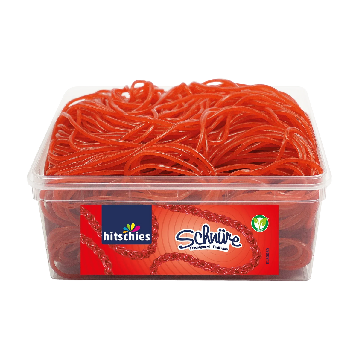Hitschies Schnüre Erdbeere Fruchtgummi 1000g Beutel – Produktansicht