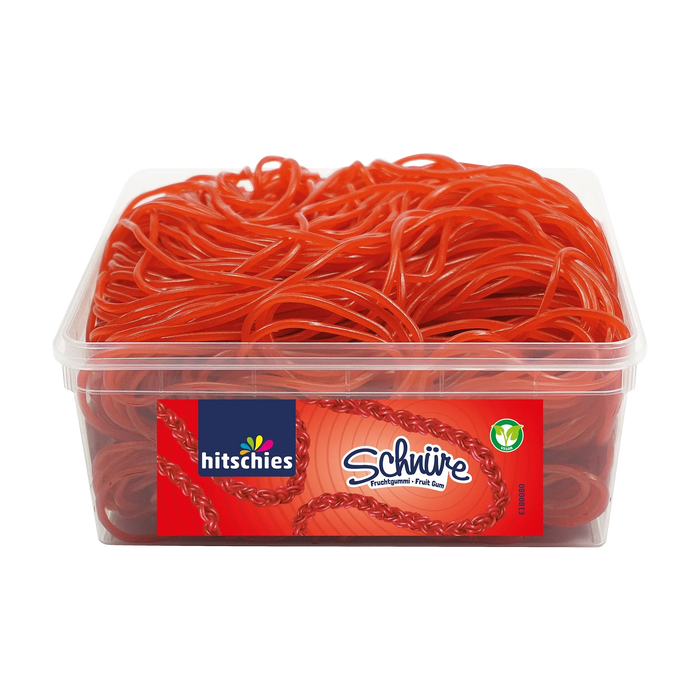 Hitschies Schnüre Erdbeere Fruchtgummi 1000g Beutel – Produktansicht