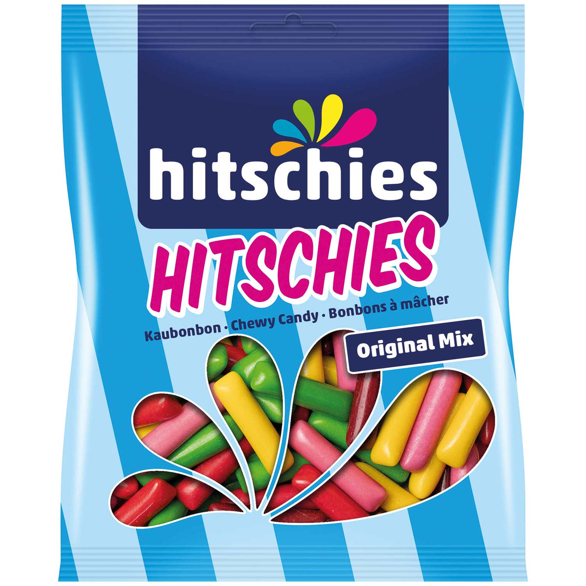 Hitschies Original Mix Frucht Lakritz Kaubonbons 150g – Detailansicht