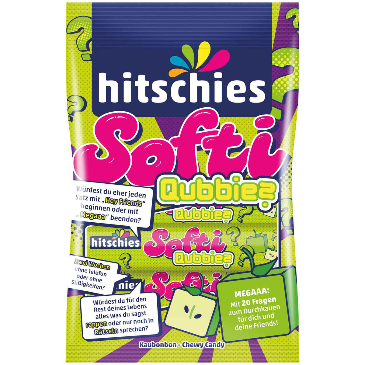 Hitschies Softi Qubbies Apfel Weiche Kaubonbons 80g