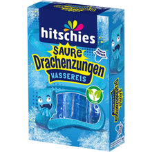 hitschies Saure Drachenzungen Blue Edition Wassereis 10x40ml Packung – Detailansicht