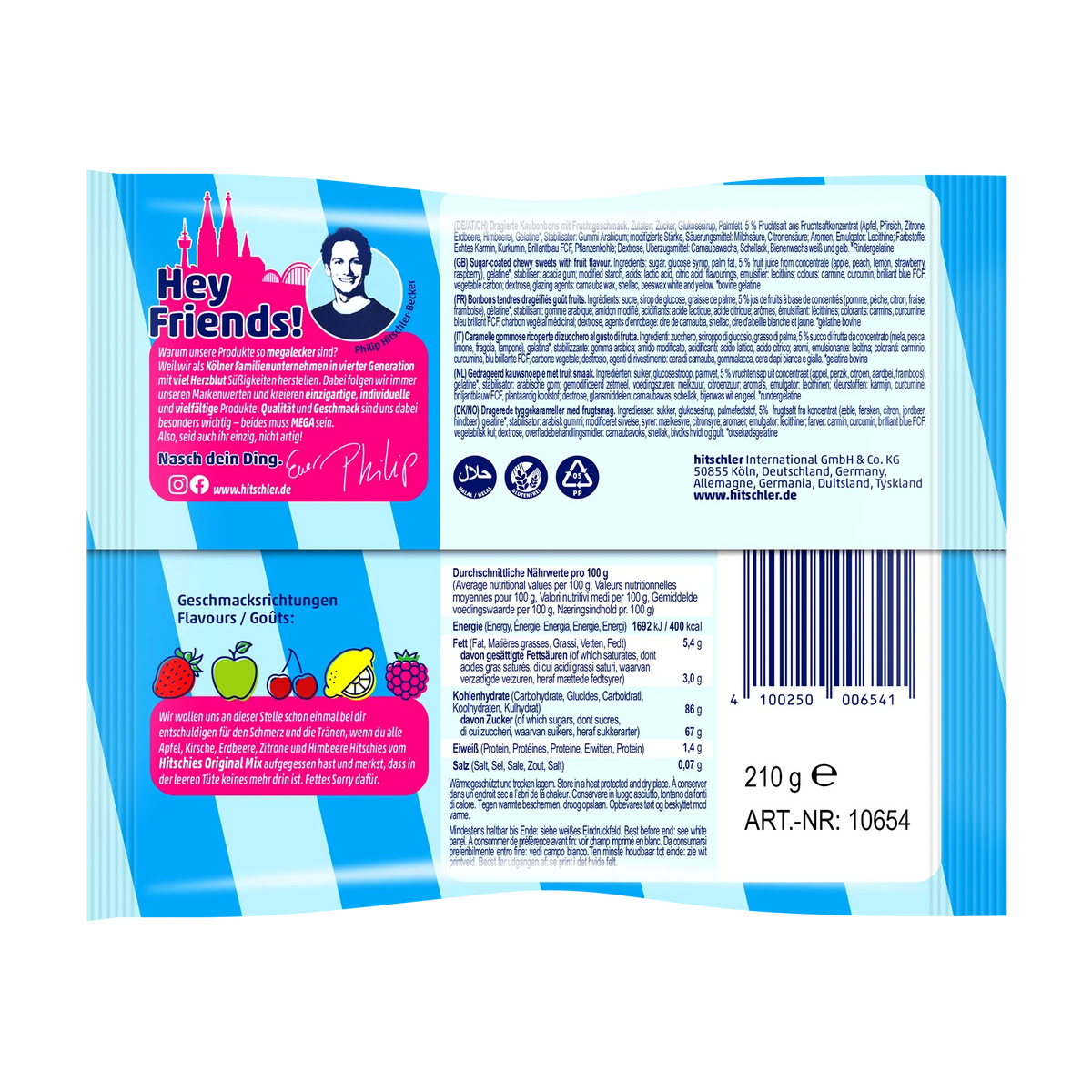Hitschies Original Mix 210g Kaubonbon und Fruchtgummi – Produktansicht – Detailansicht