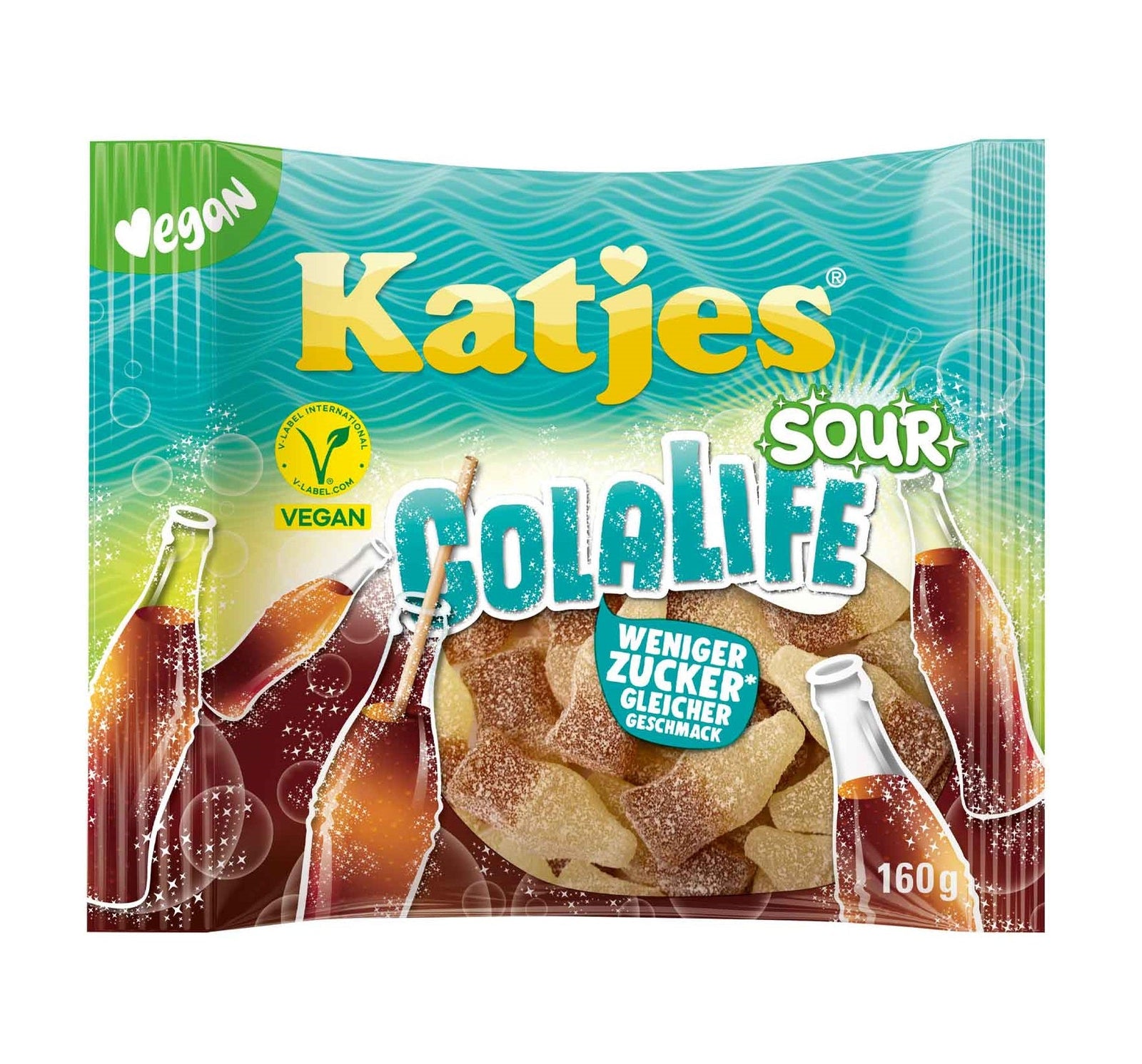 Katjes ColaLife Sour Fruchtgummi 160g mit saurer Zuckerschicht