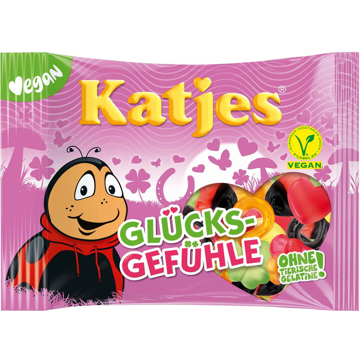 Katjes Glücksgefühle Fruchtgummi und Lakritz 175g