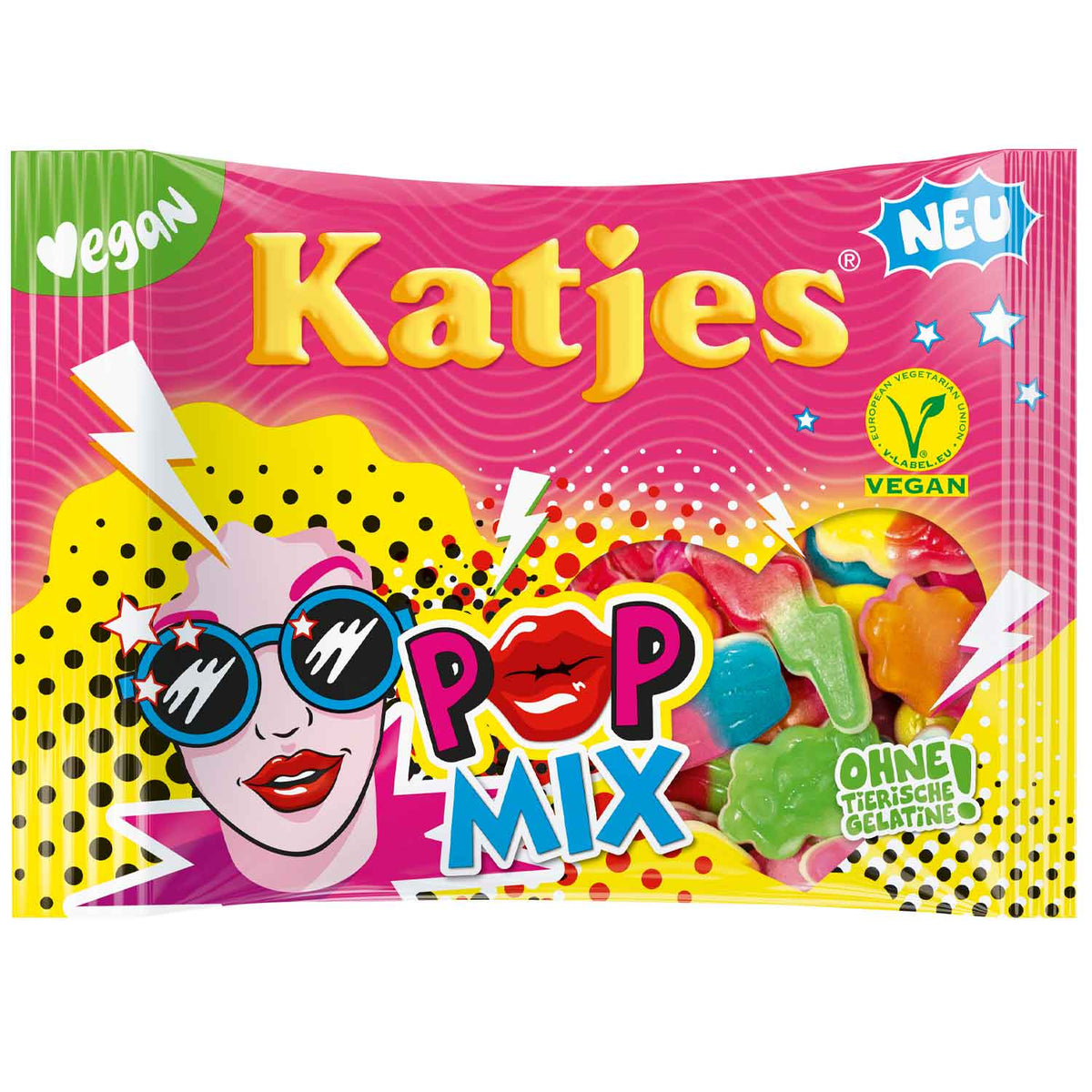 Katjes Pop Mix 175g vegane Fruchtgummis und Kaubonbons