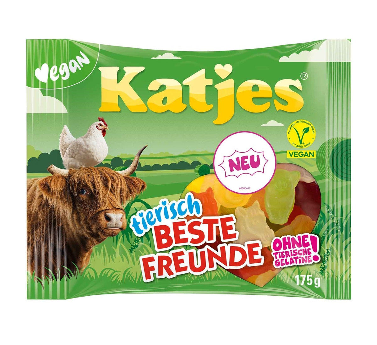 Katjes tierisch beste Freunde vegane Fruchtgummi 175g – Produktansicht