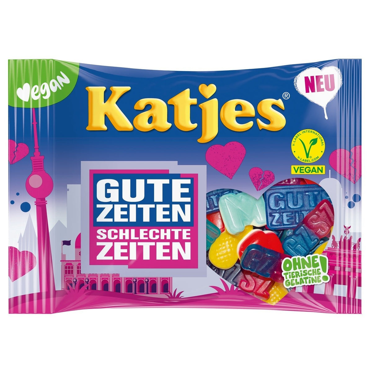 Katjes GZSZ Fruchtgummi mit Schaumzucker 175g vegane Nascherei – Produktansicht