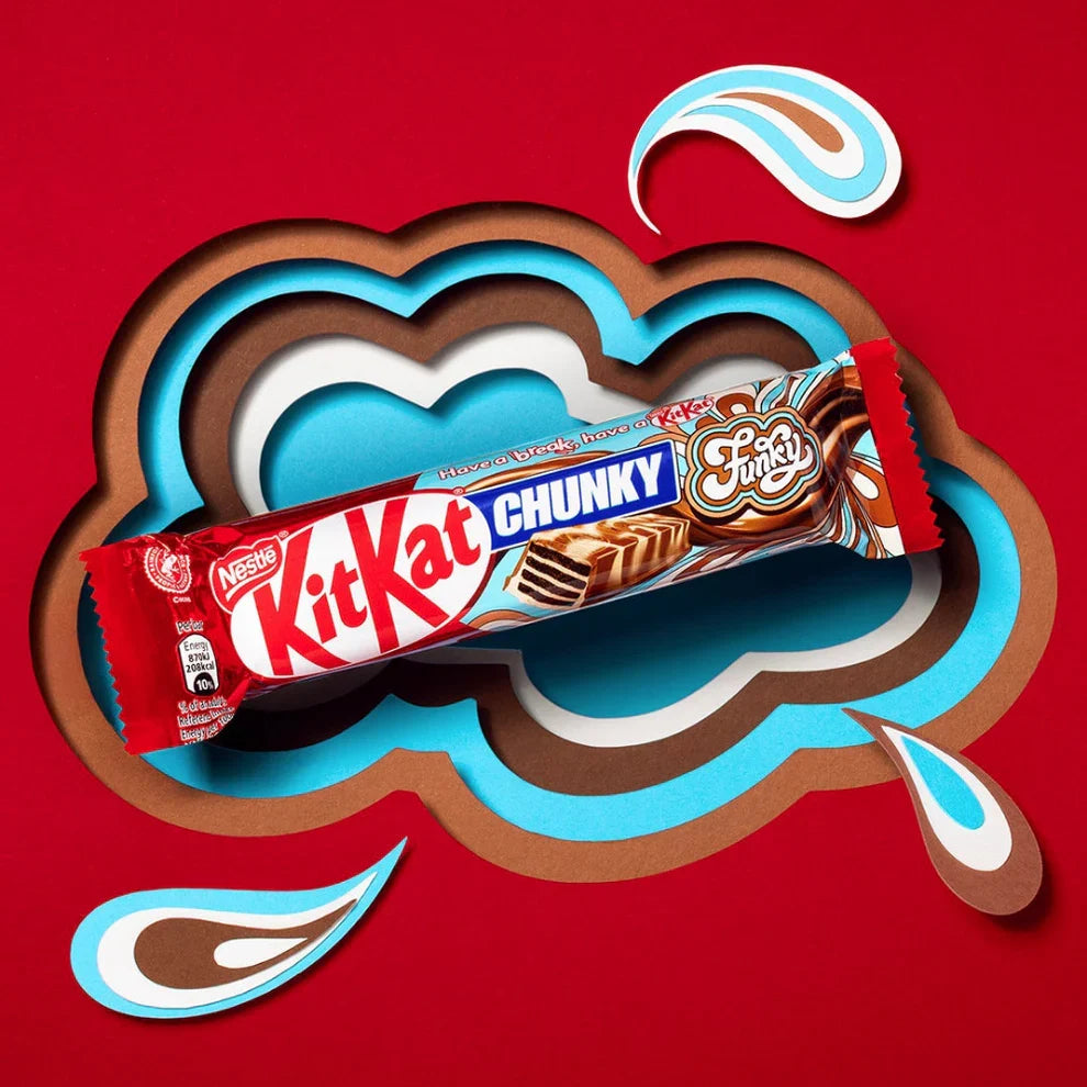 KitKat Chunky Funky Schokoriegel 24x40g – Seitenansicht