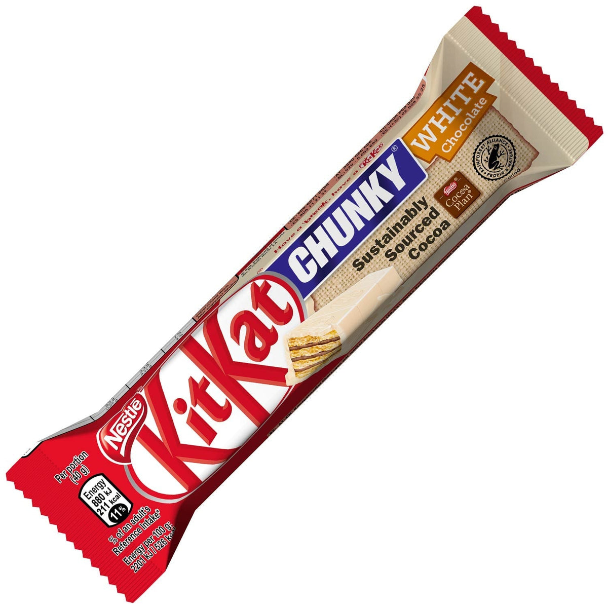 KitKat Chunky White Chocolate Knusperwaffel Riegel 24er Pack 40g Stück – Detailansicht