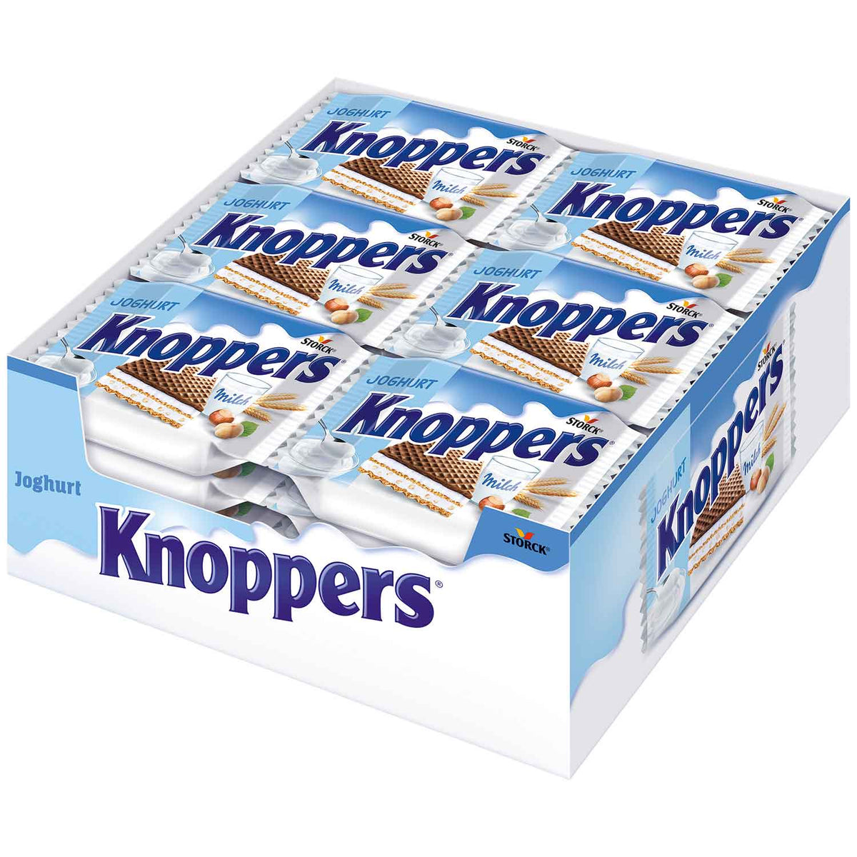 Knoppers Joghurt Waffelschnitten 24er Pack 600g mit Joghurtcremefüllung – Produktansicht