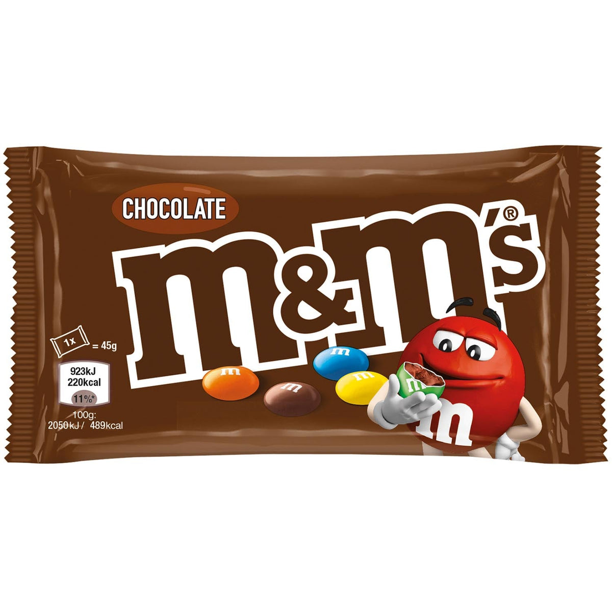 M&M´s M&M'S Chocolate 24x45g Portionspackungen Milchschokolade Snack – Detailansicht