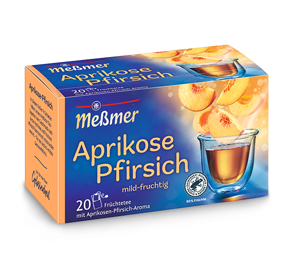 Messmer Aprikose Pfirsich Früchtetee 20 Beutel 35g
