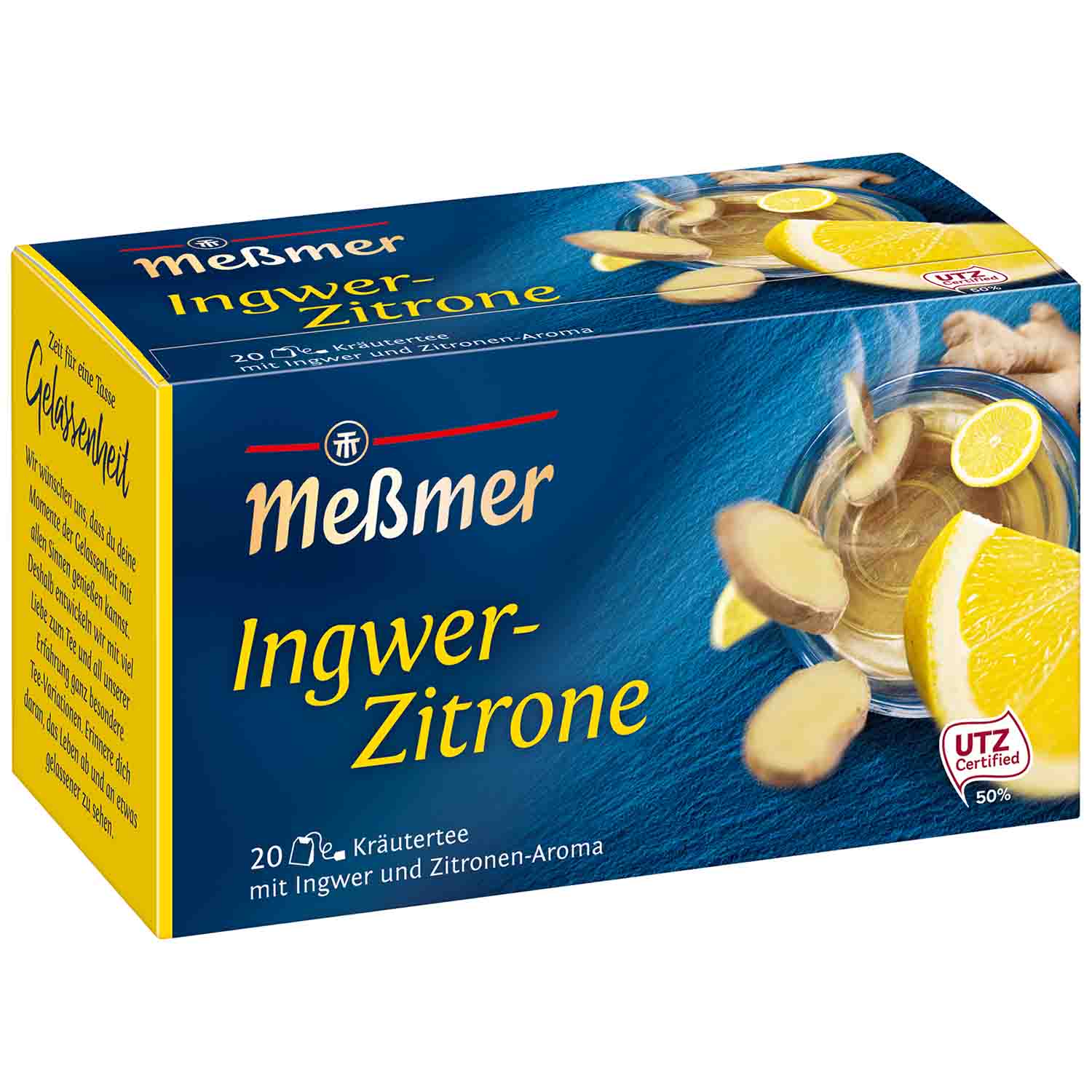 Messmer Ingwer Zitrone Kräutertee 20er Beutel 40g