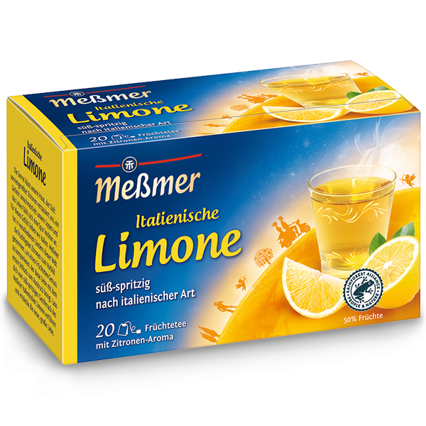Messmer Italienische Limone Früchtetee mit Zitronen-Aroma 175g Beutel