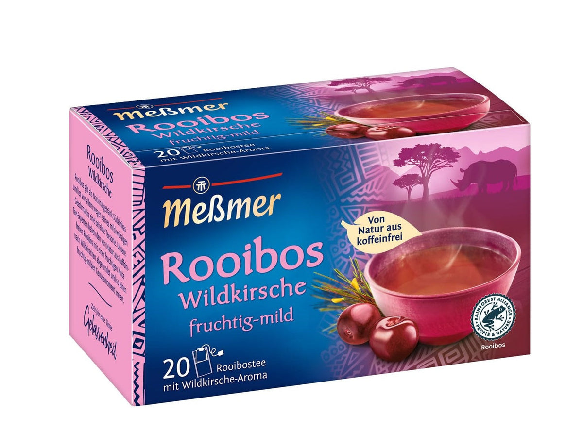 Messmer Rooibos Wildkirsche Tee 20 Teebeutel koffeinfrei 40g