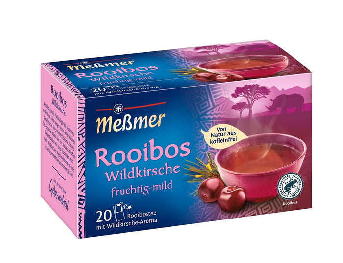 Messmer Rooibos Wildkirsche Tee 20 Teebeutel koffeinfrei 40g
