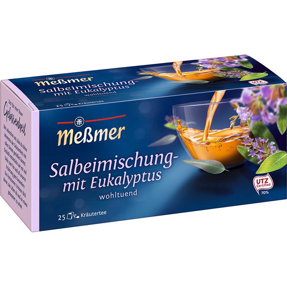 Messmer Salbeimischung mit Eukalyptus Kräutertee 25 Beutel