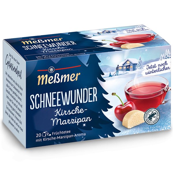 Messmer Schneewunder Kirsche Marzipan Früchtetee 20 Beutel 55g