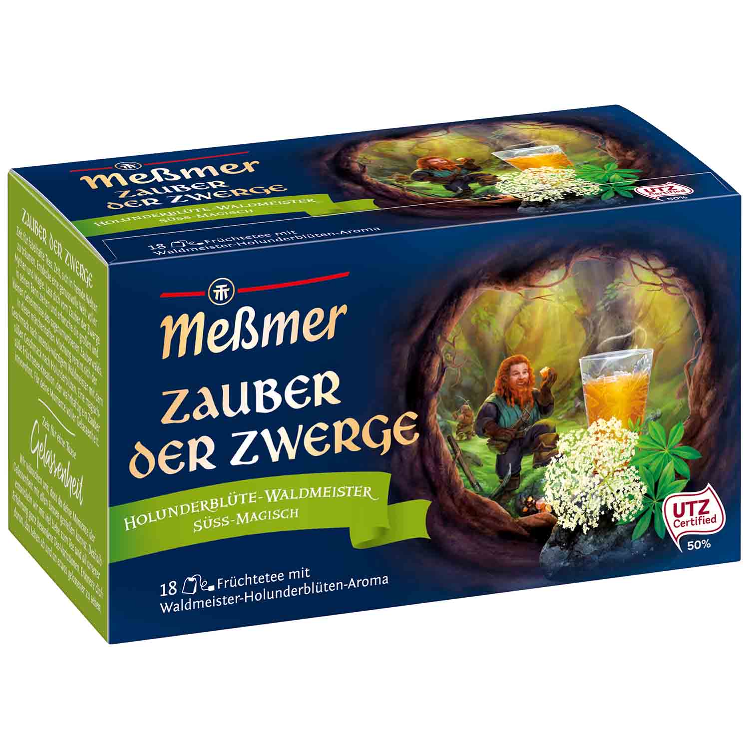 Messmer Zauber der Zwerge Holunderblüte Waldmeister Tee 18er Beutel 36 g