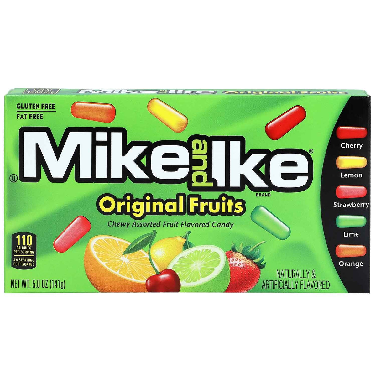 Mike and Ike Original Fruits Kaubonbons 120g Fruchtmix – Detailansicht