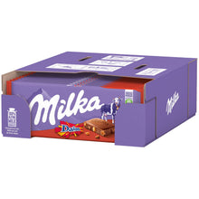 Milka Daim Alpenmilch Schokolade mit Mandel-Karamell-Stückchen – Seitenansicht