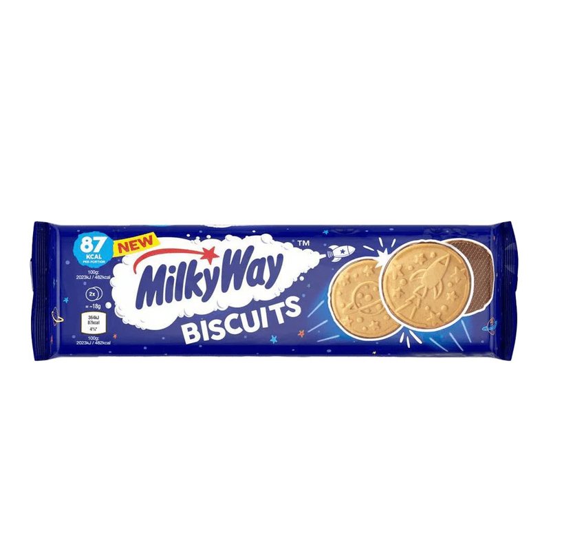 Milky Way Biscuits Kekse 108g mit Milchschokolade und Karamellfüllung