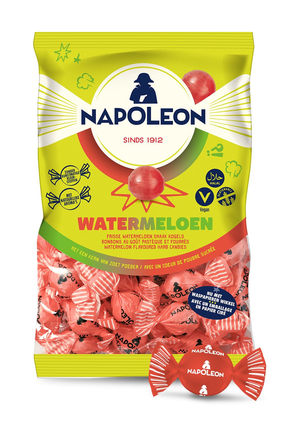 Napoleon Watermelon Bonbons 1kg mit saurer Brausefüllung