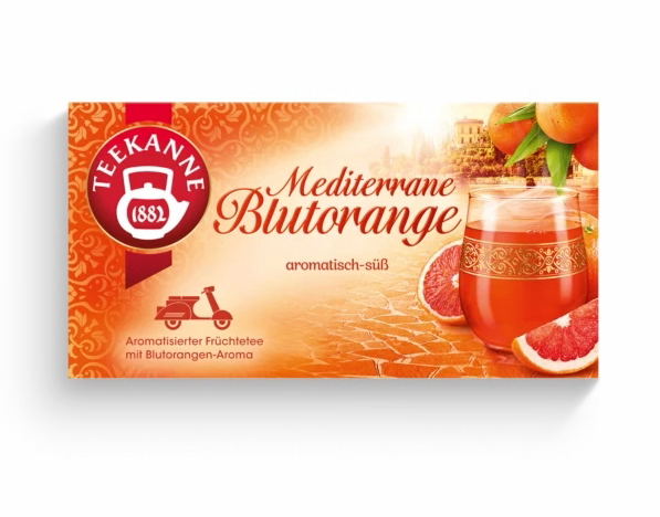 Teekanne Mediterrane Blutorange Früchtetee 18 Beutel 40.5g