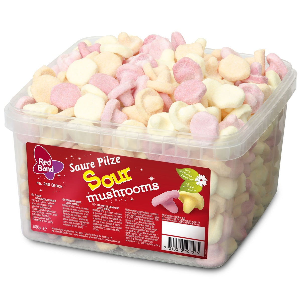 Red Band Saure Pilze Fruchtgummi Mix 680g Beutel – Produktansicht