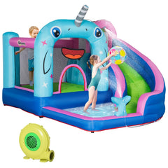 Aufblasbare Hüpfburg Spielburg für Outdoor Sprungbereich für Kinder 3-8 Jahre Wasserbecken
