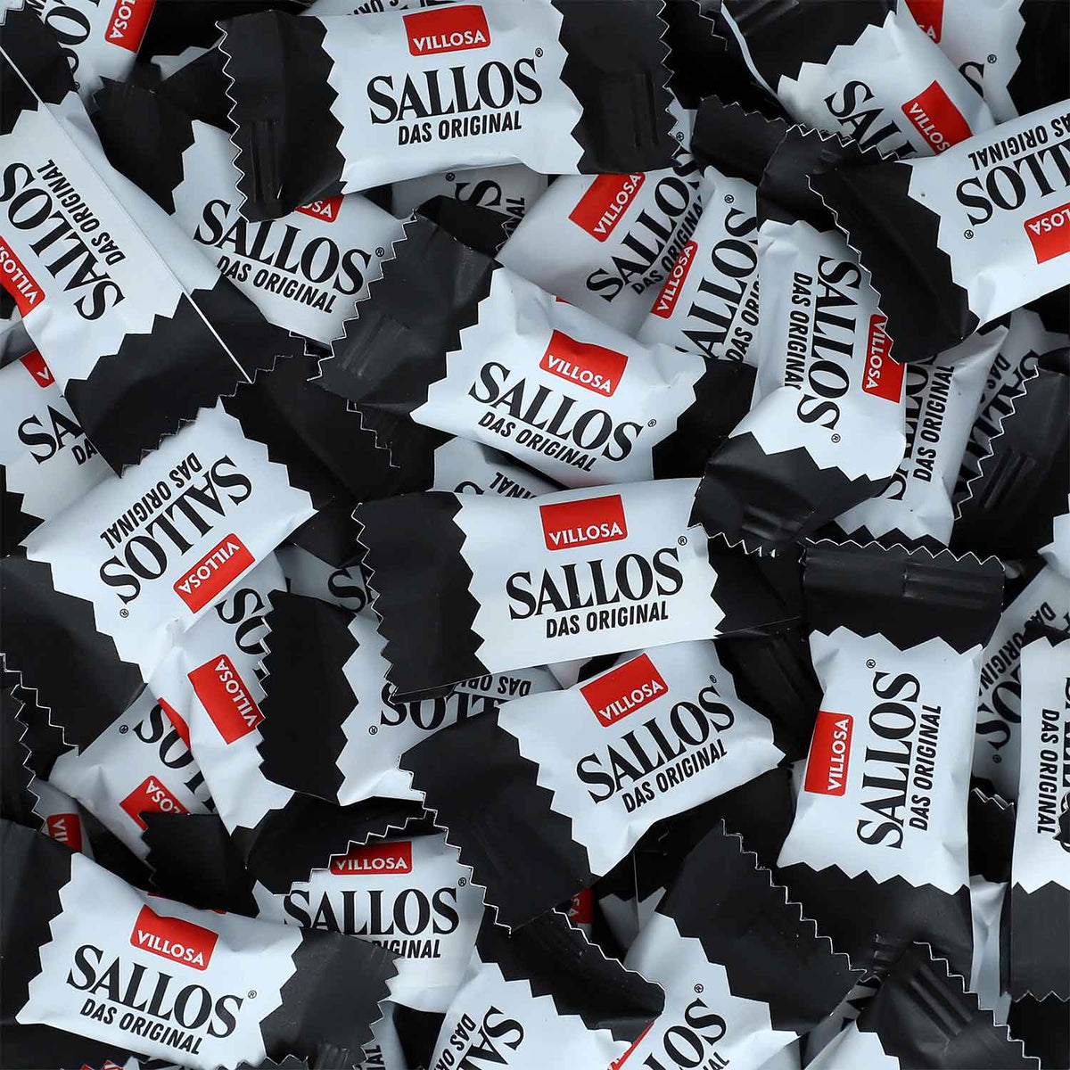 Sallos Das Original extrastarke Hartkaramellen Lakritz 750g – Detailansicht