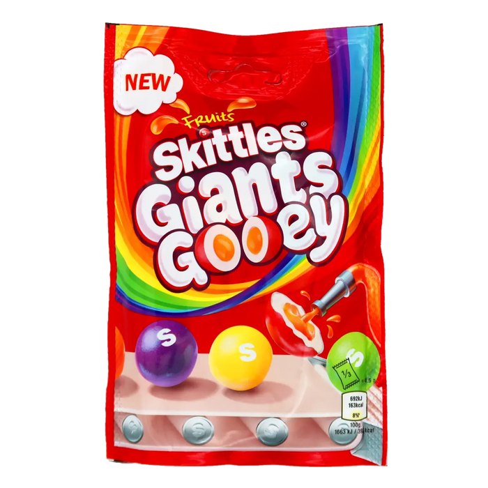 Skittles Giants Gooey 125g Fruchtgummi in fünf Geschmacksrichtungen