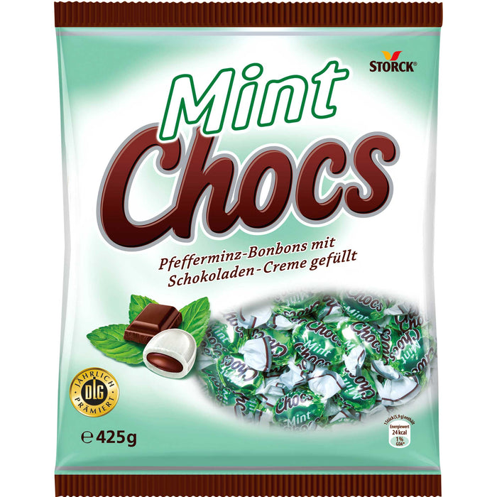 Storck Mint Chocs Pfefferminz-Bonbons mit Schokoladenfüllung – Produktansicht