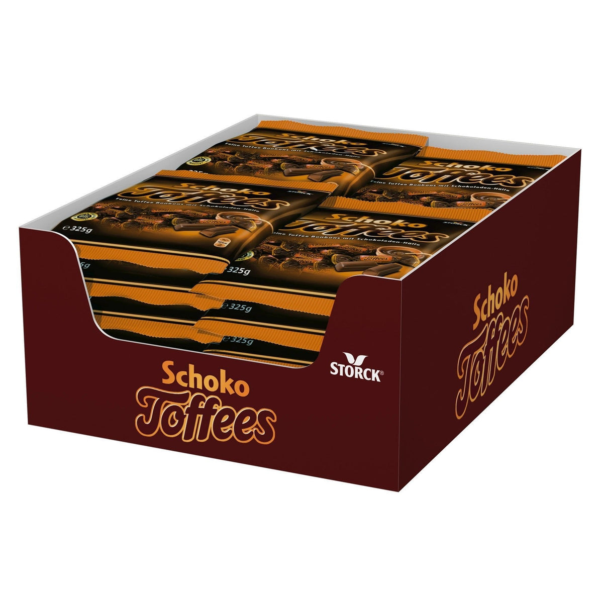 Storck Schoko Toffees 325g Weiche Karamell-Bonbons mit Schokoladenüberzug – Detailansicht