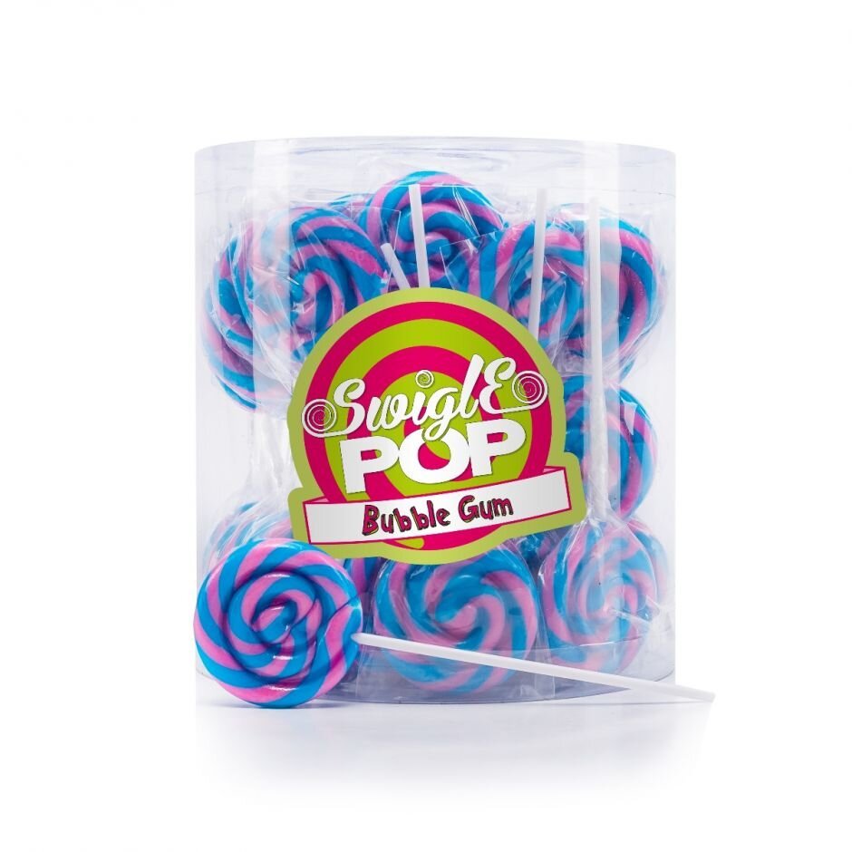 Swigle Pop Mini Bubble Gum Fruchtige Lutscher 50 Stück à 12g