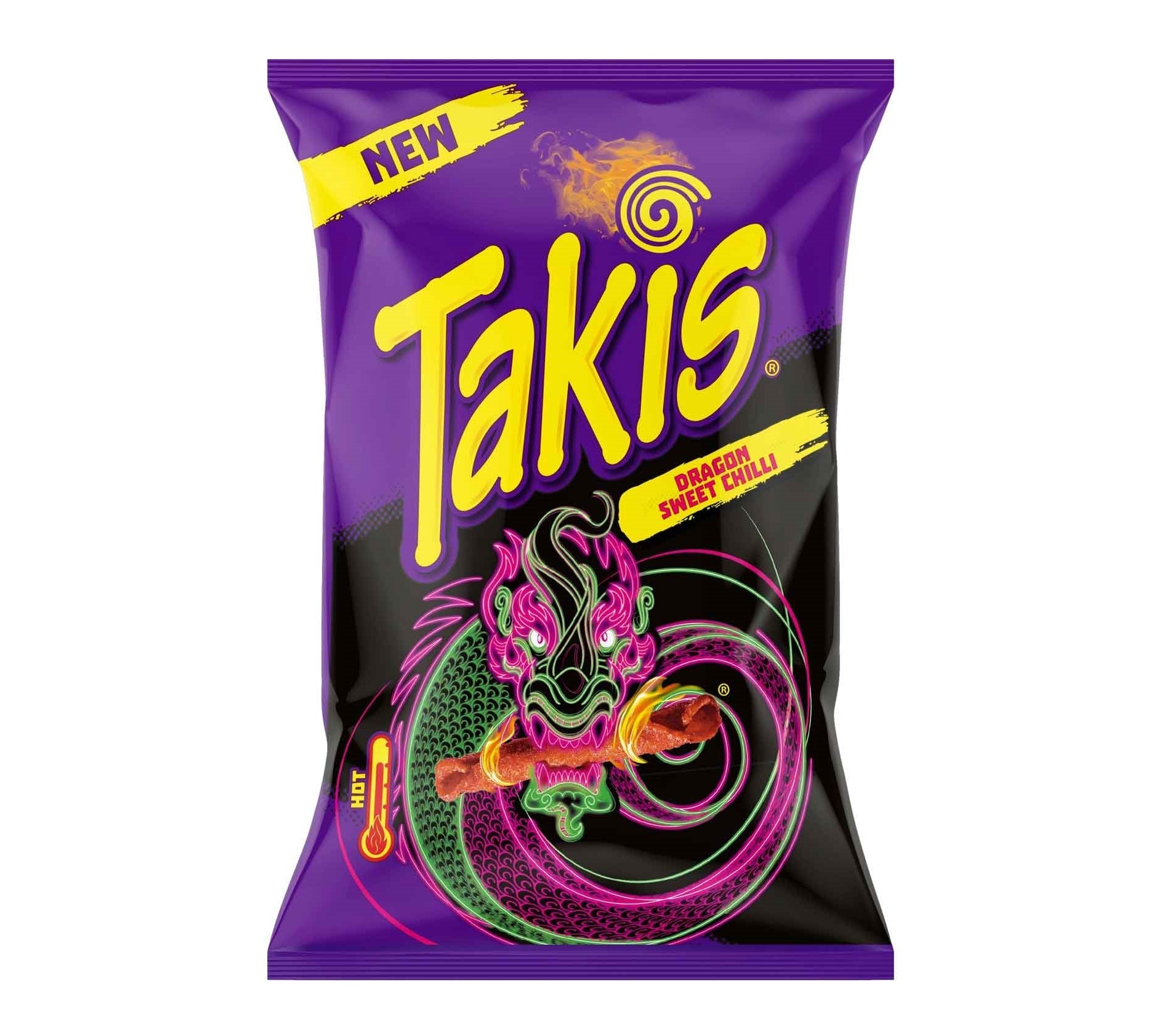 Takis Dragon Sweet Chilli Chips 100g gerollte Maischips