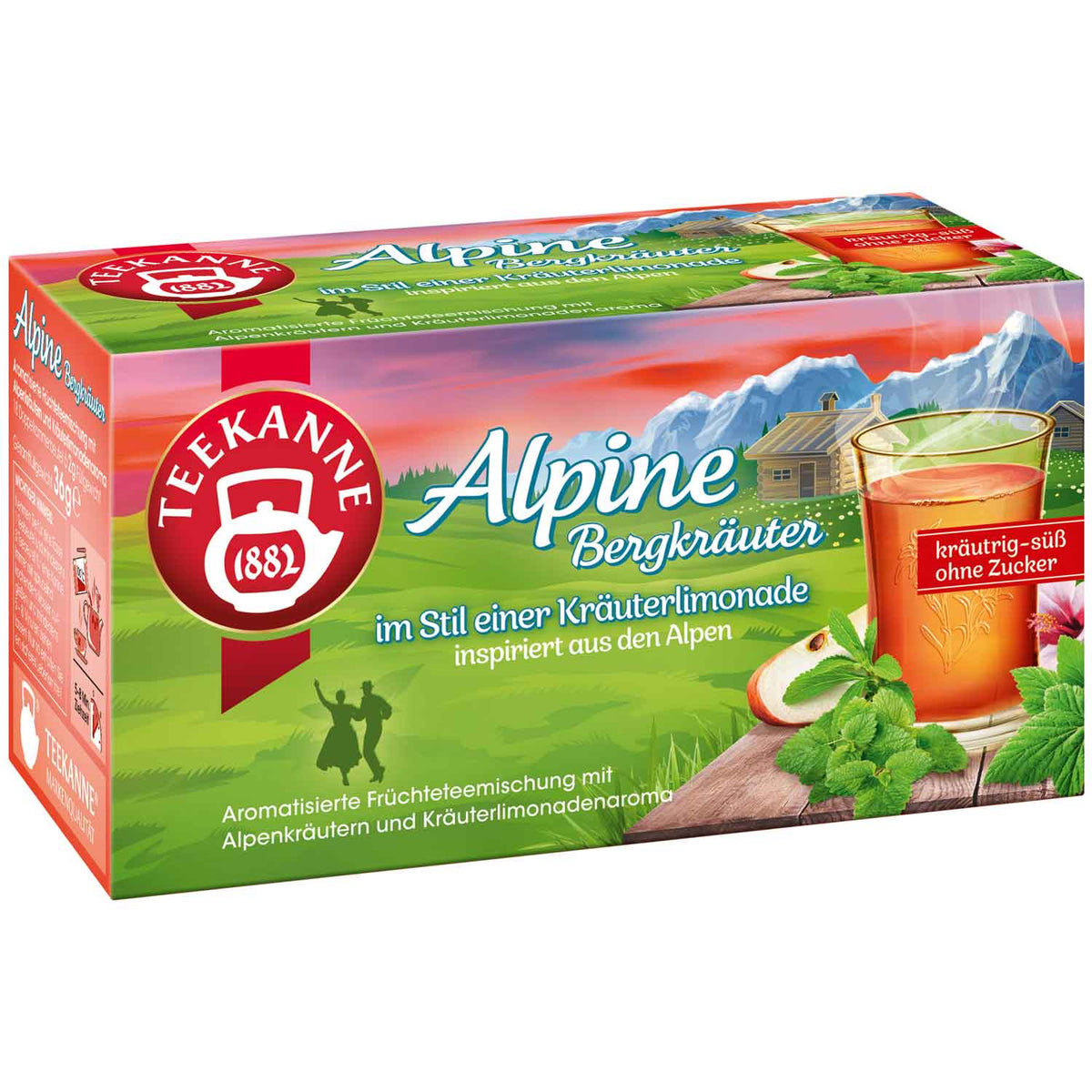 Teekanne Alpine Bergkräuter Kräutertee 18 Beutel 36g